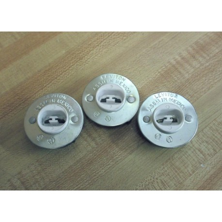 Leviton 524 Lamp Holder 001-00524-000 (Pack of 3) - New No Box