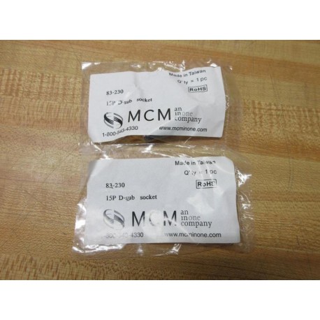 MCM 83-230 D-Sub Socket 83230 (Pack of 2)