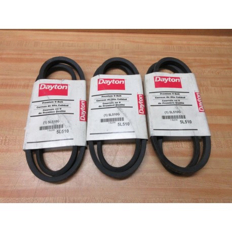 Dayton 5L510G V-Belt 5L510 (Pack of 3)