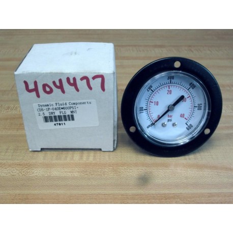 Dynamatic CDS-1P-040E 2.5" Dry Pressure Gauge WFlange 600 PSI