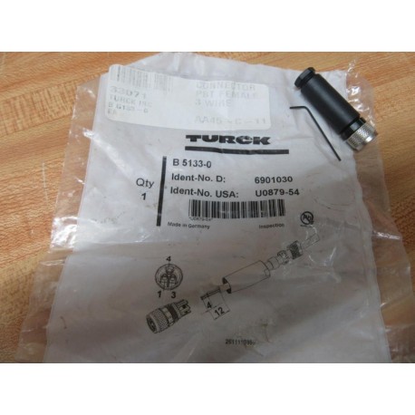 Turck B 5133-0 Connector U0879-54 6901030