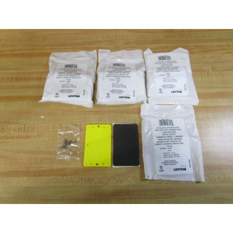 Leviton 3054-Y 1G Blank Cover Plate 3054Y (Pack of 4)