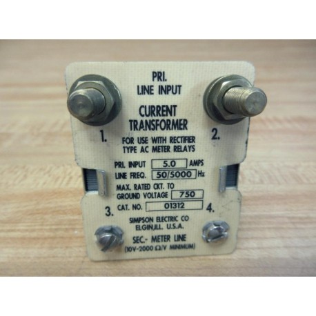 Simpson Electric 01312 Current Transformer - Used