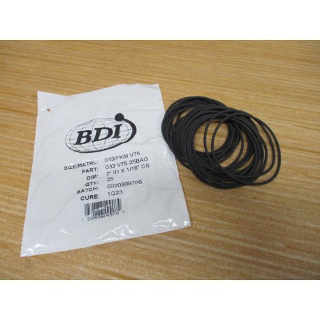 BDI 033 V75-25BAG O-Ring 033V75 (Pack of 25)