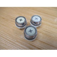 Clippard PL-P2F-W Pushbutton PLP2FW W "+" Symbol (Pack of 3) - Used