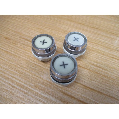 Clippard PL-P2F-W Pushbutton PLP2FW W "+" Symbol (Pack of 3) - Used