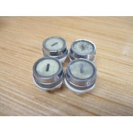Clippard PL-P2F-W Pushbutton PLP2FW "I" Symbol (Pack of 4) - Used