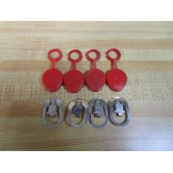 Asco M-12 Red-Hat Repair Kit M12 Cap And Clip Only (Pack of 4) - New No Box