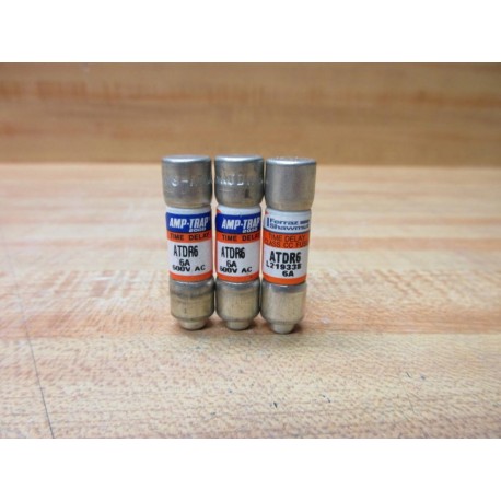 Gould Shawmut Ferraz ATDR6 Fuse Cross Ref 4ZAW5 (Pack of 3) - New No Box