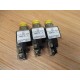 Allen Bradley 800MR-A9 Push Button Assy Yellow 800MRA9 WO Bezel (Pack of 3) - Used