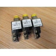 Allen Bradley 800MR-A9 Push Button Assy Yellow 800MRA9 WO Bezel (Pack of 3) - Used