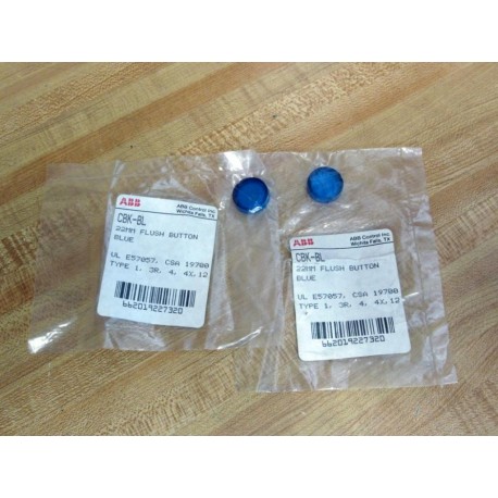 ABB CBK-BL Blue Flush Button CBKBL (Pack of 2)