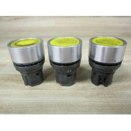 Allen Bradley 800EM-F5 Yellow Button 800EMF5 (Pack of 3) - Used