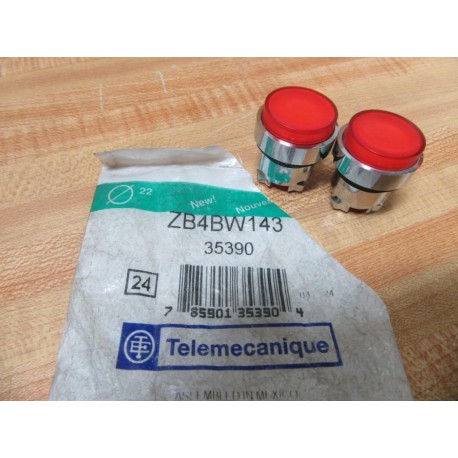 Telemecanique ZB4BW143 Red Button 35390 (Pack of 2)