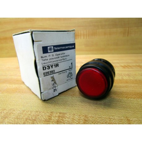 Telemecanique D3Y1R Red Button (Pack of 3)