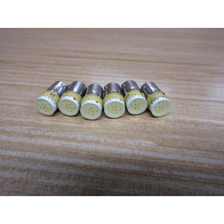 IDEC LSTD-6 LED Bulb LSTD6 LSTD-6Y, Yellow (Pack of 6)