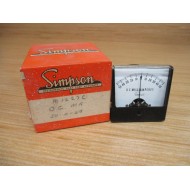 Simpson 1227C 50-0-50 DC MA Panel Meter