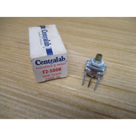 Centralab F2-500K Fastatch II Front Potentiometer F2500K