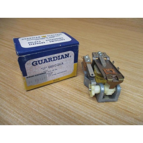 Guardian Electric 660-C-24-A Relay Latching Solenoid Switch 660C24A