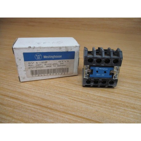 Westinghouse SV1-22 Auxiliary Contact Block SV122