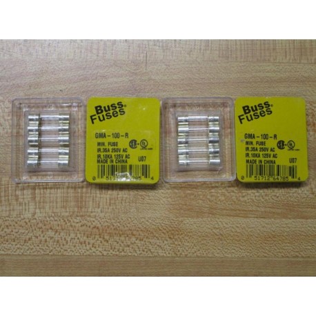 Buss GMA-100-R Bussmann Fuse Cross Ref 6F088 (Pack of 10)