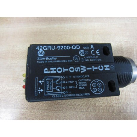 Allen Bradley 42GRU-9200-QD Sensor  42GRU9200QD Missing Door - Used