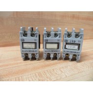 Allen Bradley 195-FA11 Auxiliary Contact 195FA11 Gray 690V (Pack of 3) - Used