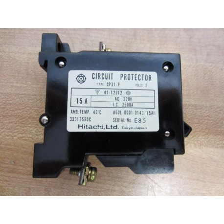 Hitachi A60L-0001-014315AH 15 AMP Breaker CP31-F (Pack of 7) - Used