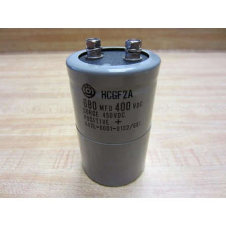 Hitachi HCGF2A Capacitor 680MFD 400VDC - Used