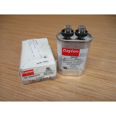 Dayton 2GU10 Capacitor 6UF 440VAC