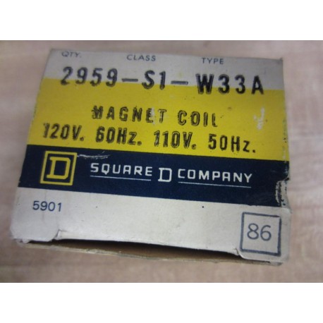 Square D 2959-S1-W33A Coil 2959S1W33A