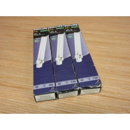 Philips PL-S13W8412P Double Tube Compact Fluorescent Bulb 13W (Pack of 3)