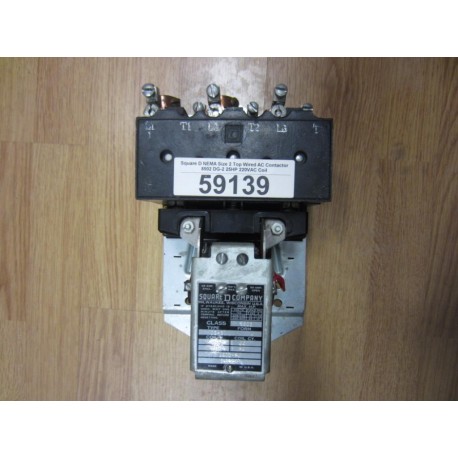 Square D 8502 DG-2 Contactor Size 2 8502DG2 - Used