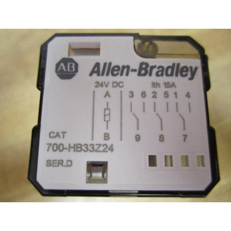 Allen Bradley 700-HB33Z24 24VDC Relay 700HB33Z24 Series D - New No Box