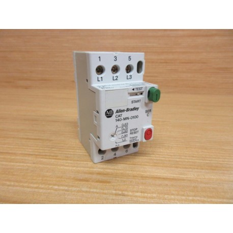 Allen Bradley 140-MN-0100 Motor Starter 140MN0100 Ser C, 0.63-1A - Used
