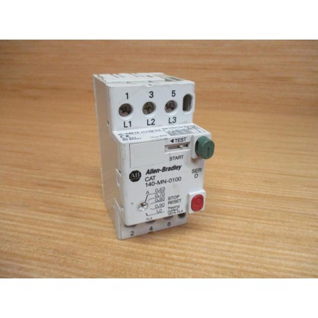 Allen Bradley 140-MN-0100 Motor Starter 140MN0100 Ser. D, 0.63-1.0A - New No Box