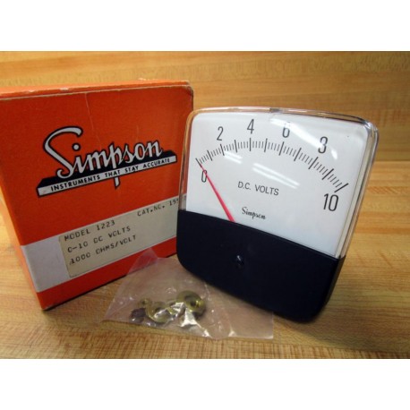 Simpson 1223 Volt Meter 15577 Cracked