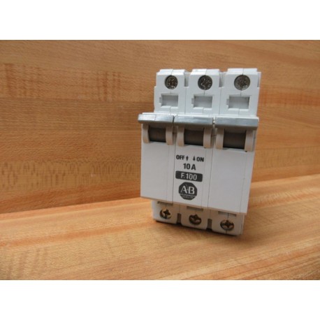 Allen Bradley 1492-CB3-F100 Circuit Breaker 3P 10A 1492CB3F100 - Used