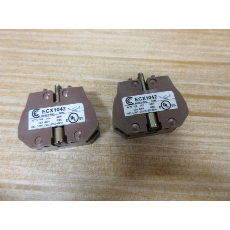 Automation Direct ECX-1042 Contact Block ECX1042 (Pack of 2) - New No Box