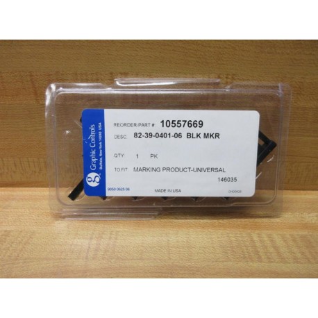 Graphic Controls 10557669 Black Marker 82-39-0401-06 (Pack of 6)