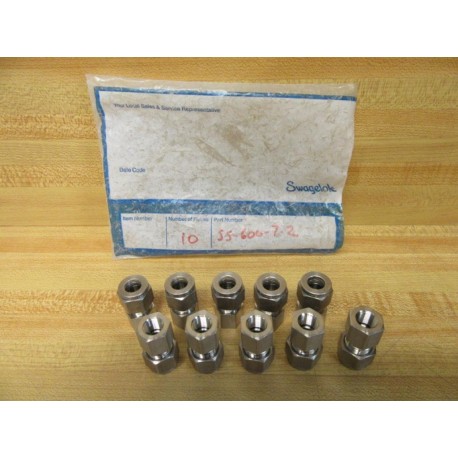Swagelok SS-600-7-2 Tube Fitting (Pack of 10)