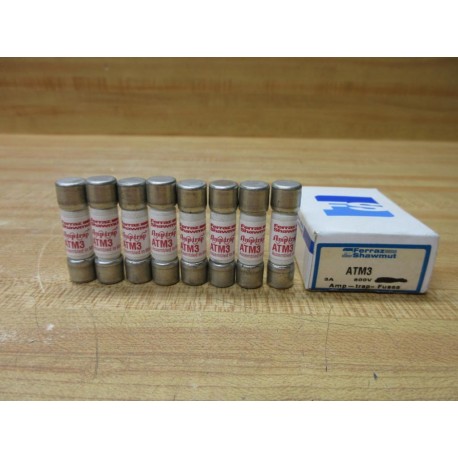 Gould Shawmut Ferraz ATM3 Mersen Fuse Cross Ref 4ZCH5 (Pack of 8)