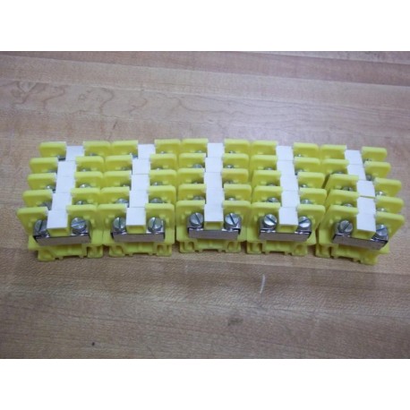 EMM EA Yellow Terminal Block 22-8 (Pack of 25) - New No Box