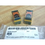 IDEC RU4S-CD-D24 Relay RU4SCDD24 (Pack of 2)