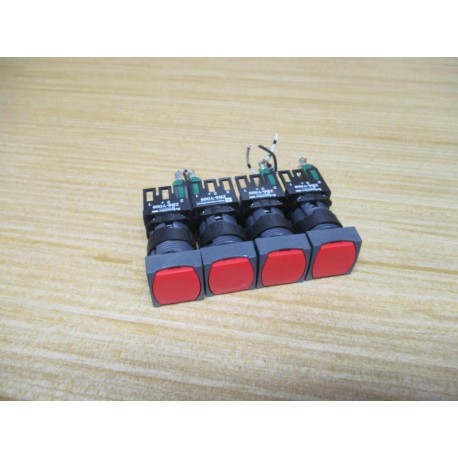 Telemecanique ZB6-Y009 Switch Body 36702 Red,W ZB6-E1B (Pack of 4) - Used