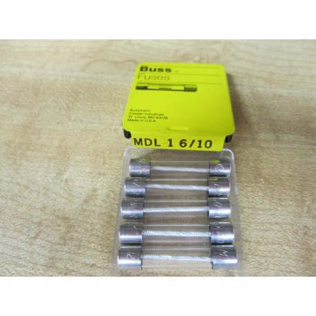 Buss MDL-1-610 Bussmann Fuse Cross Ref 6F031 Wirewound (Pack of 5)