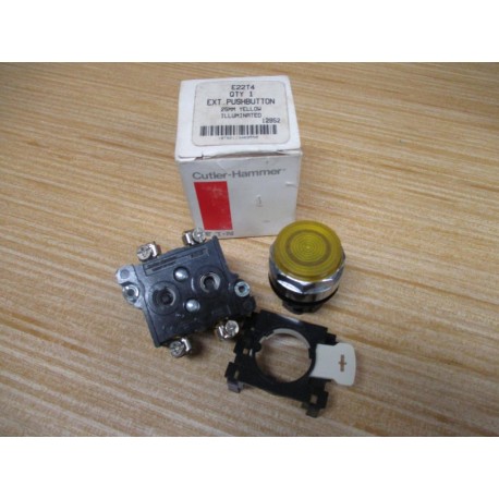 Cutler Hammer E22T4 Eaton Push Button wContact Block