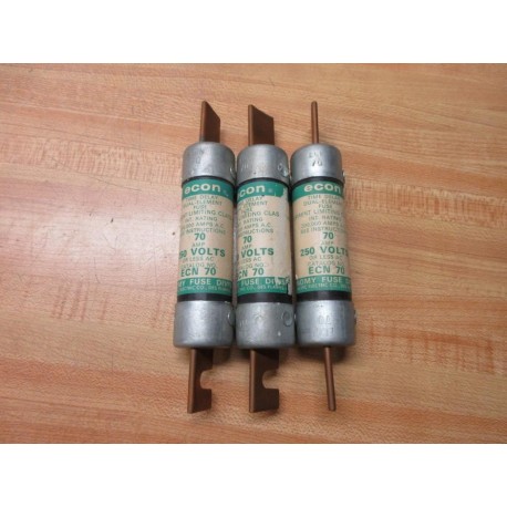 Economy Fuse ECN-70 Econ Fuse ECN70 (Pack of 3) - New No Box