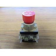Allen Bradley 800H-BK6B Red Button 800HBK6B w(2) 800T-XA - New No Box