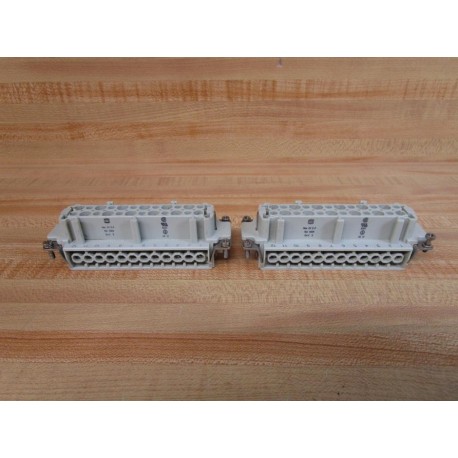 Harting Han 24 E-F Connector HAN24EF (Pack of 2) - Used